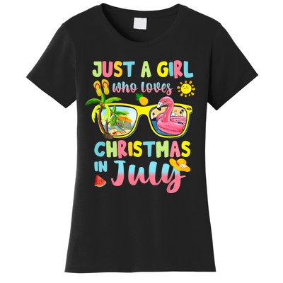 Just A Girl Who Loves Christmas In July Summer Women's T-Shirt