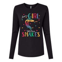 Just A Girl Who Loves Snakes Snake Gift Womens Cotton Relaxed Long Sleeve T-Shirt