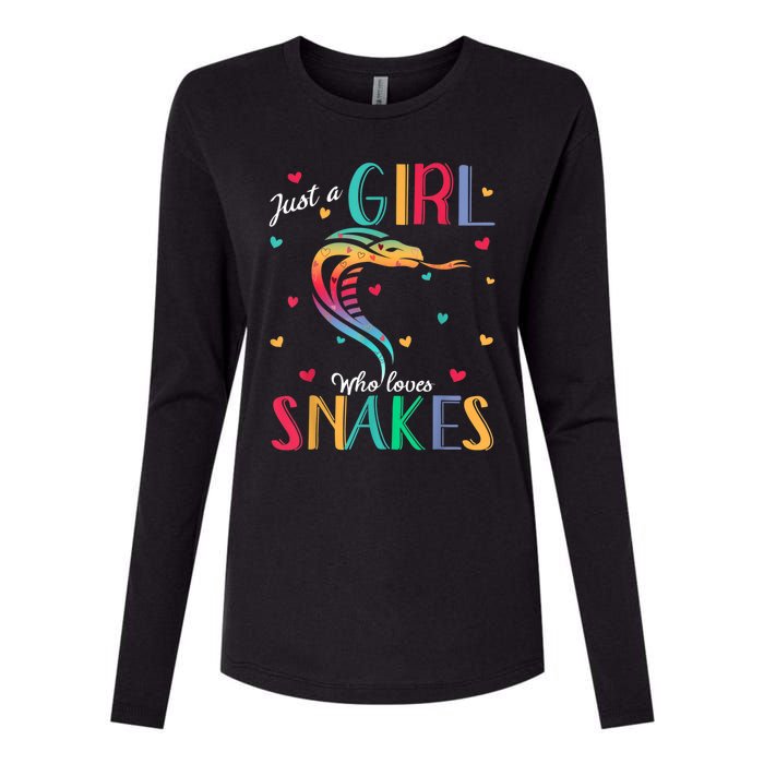 Just A Girl Who Loves Snakes Snake Gift Womens Cotton Relaxed Long Sleeve T-Shirt