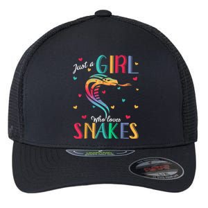 Just A Girl Who Loves Snakes Snake Gift Flexfit Unipanel Trucker Cap