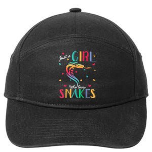 Just A Girl Who Loves Snakes Snake Gift 7-Panel Snapback Hat