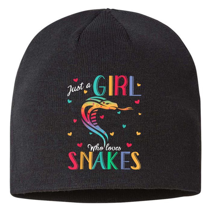 Just A Girl Who Loves Snakes Snake Gift Sustainable Beanie