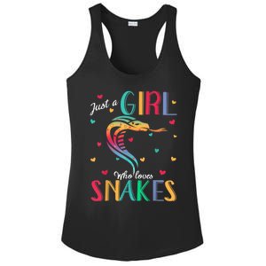 Just A Girl Who Loves Snakes Snake Gift Ladies PosiCharge Competitor Racerback Tank