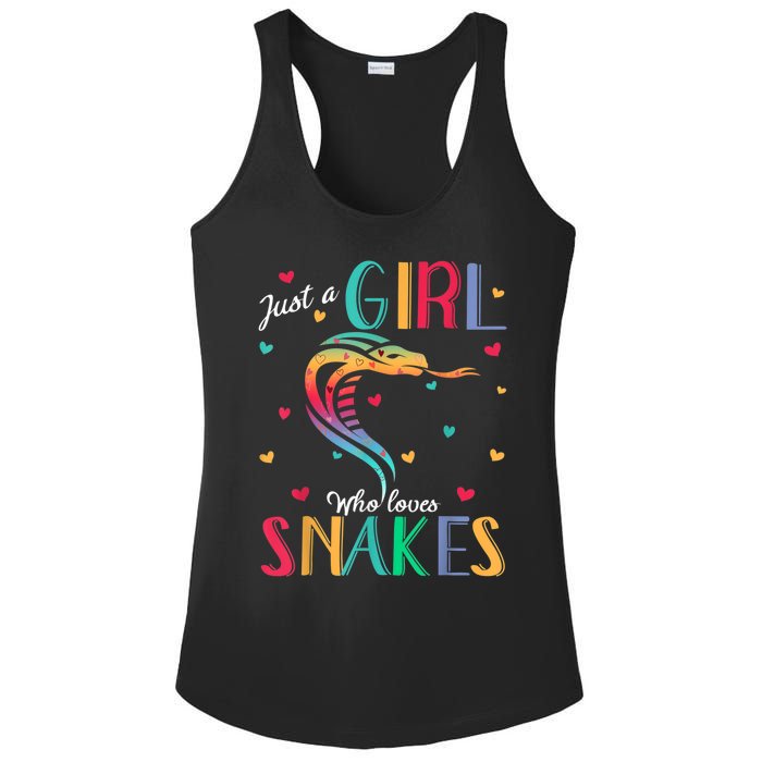 Just A Girl Who Loves Snakes Snake Gift Ladies PosiCharge Competitor Racerback Tank