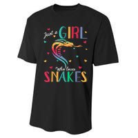 Just A Girl Who Loves Snakes Snake Gift Performance Sprint T-Shirt