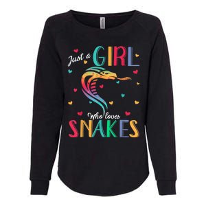 Just A Girl Who Loves Snakes Snake Gift Womens California Wash Sweatshirt