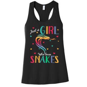 Just A Girl Who Loves Snakes Snake Gift Women's Racerback Tank