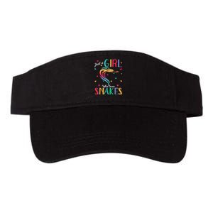 Just A Girl Who Loves Snakes Snake Gift Valucap Bio-Washed Visor