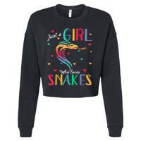 Just A Girl Who Loves Snakes Snake Gift Cropped Pullover Crew