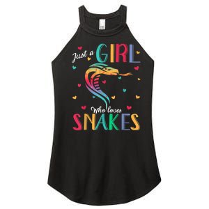 Just A Girl Who Loves Snakes Snake Gift Women's Perfect Tri Rocker Tank