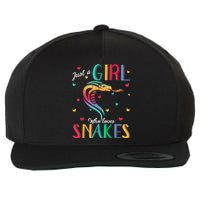 Just A Girl Who Loves Snakes Snake Gift Wool Snapback Cap