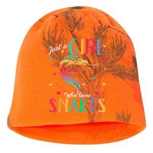 Just A Girl Who Loves Snakes Snake Gift Kati - Camo Knit Beanie