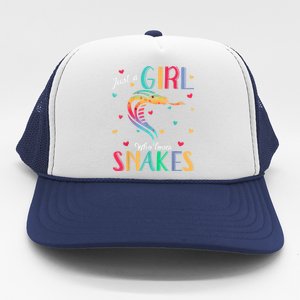 Just A Girl Who Loves Snakes Snake Gift Trucker Hat