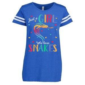 Just A Girl Who Loves Snakes Snake Gift Enza Ladies Jersey Football T-Shirt