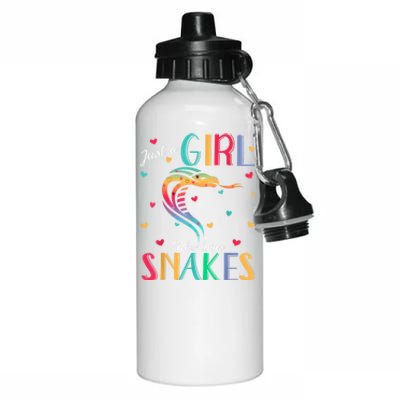 Just A Girl Who Loves Snakes Snake Gift Aluminum Water Bottle 