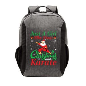 Just A Girl Who Loves Christmas And Karate Xmas For Women Vector Backpack