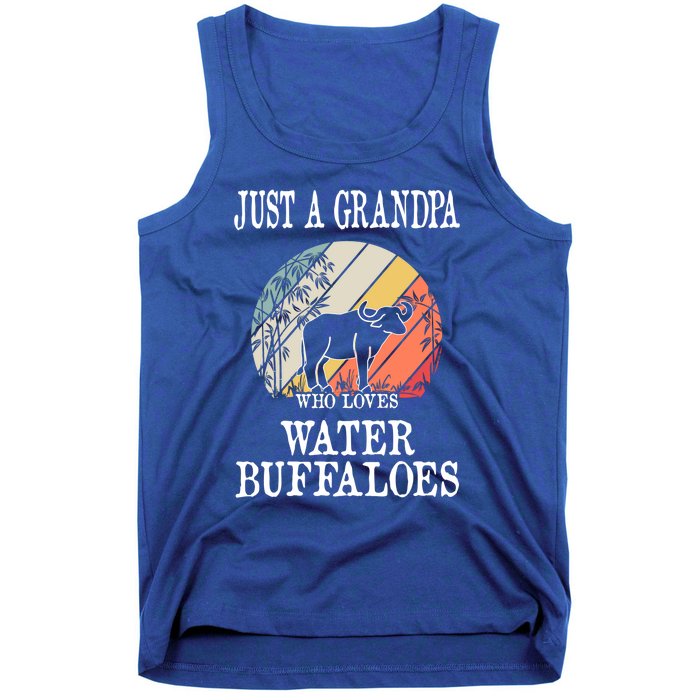 Just A Grandpa Who Loves Water Buffaloes Cool Gift Tank Top