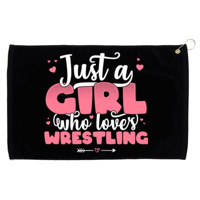 Just A Girl Who Loves Wrestling Cute Wrestler Grommeted Golf Towel