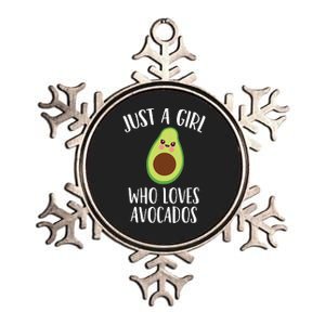 Just A Girl Who Loves Avocados Metallic Star Ornament