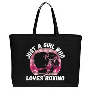 Just A Girl Who Loves Boxing, Female Boxer Cotton Canvas Jumbo Tote