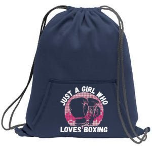 Just A Girl Who Loves Boxing, Female Boxer Sweatshirt Cinch Pack Bag