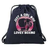 Just A Girl Who Loves Boxing, Female Boxer Drawstring Bag