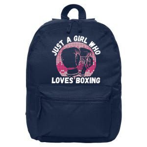 Just A Girl Who Loves Boxing, Female Boxer 16 in Basic Backpack