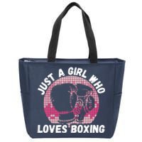 Just A Girl Who Loves Boxing, Female Boxer Zip Tote Bag