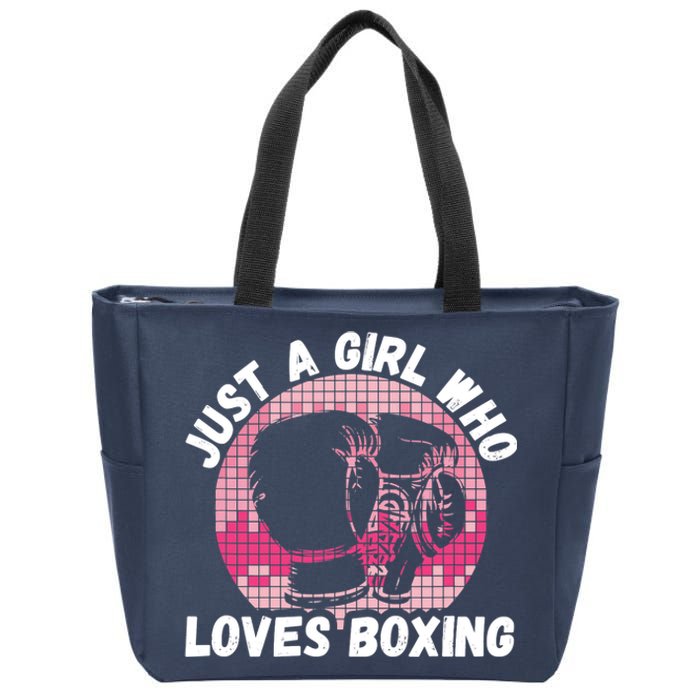 Just A Girl Who Loves Boxing, Female Boxer Zip Tote Bag