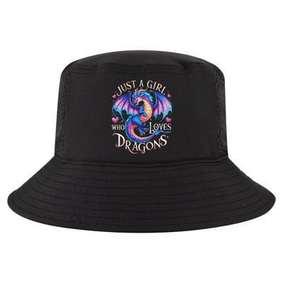 Just A Girl Who Loves Dragons Cute Dragon Cool Comfort Performance Bucket Hat