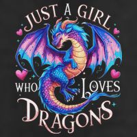 Just A Girl Who Loves Dragons Cute Dragon 7 Panel Mesh Trucker Snapback Hat