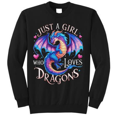 Just A Girl Who Loves Dragons Cute Dragon Sweatshirt