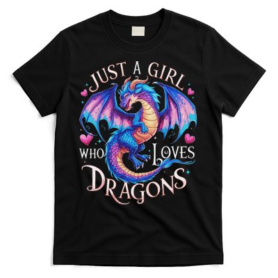 Just A Girl Who Loves Dragons Cute Dragon T-Shirt