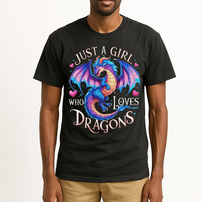 Just A Girl Who Loves Dragons Cute Dragon Tall T-Shirt