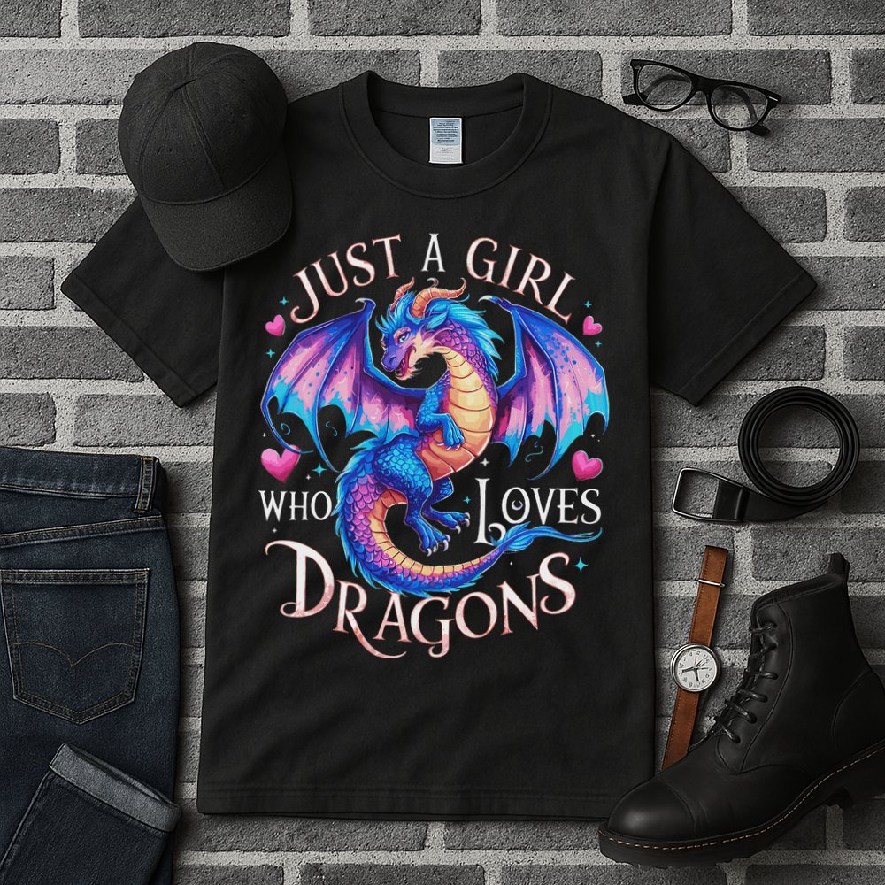 Just A Girl Who Loves Dragons Cute Dragon Tall T-Shirt