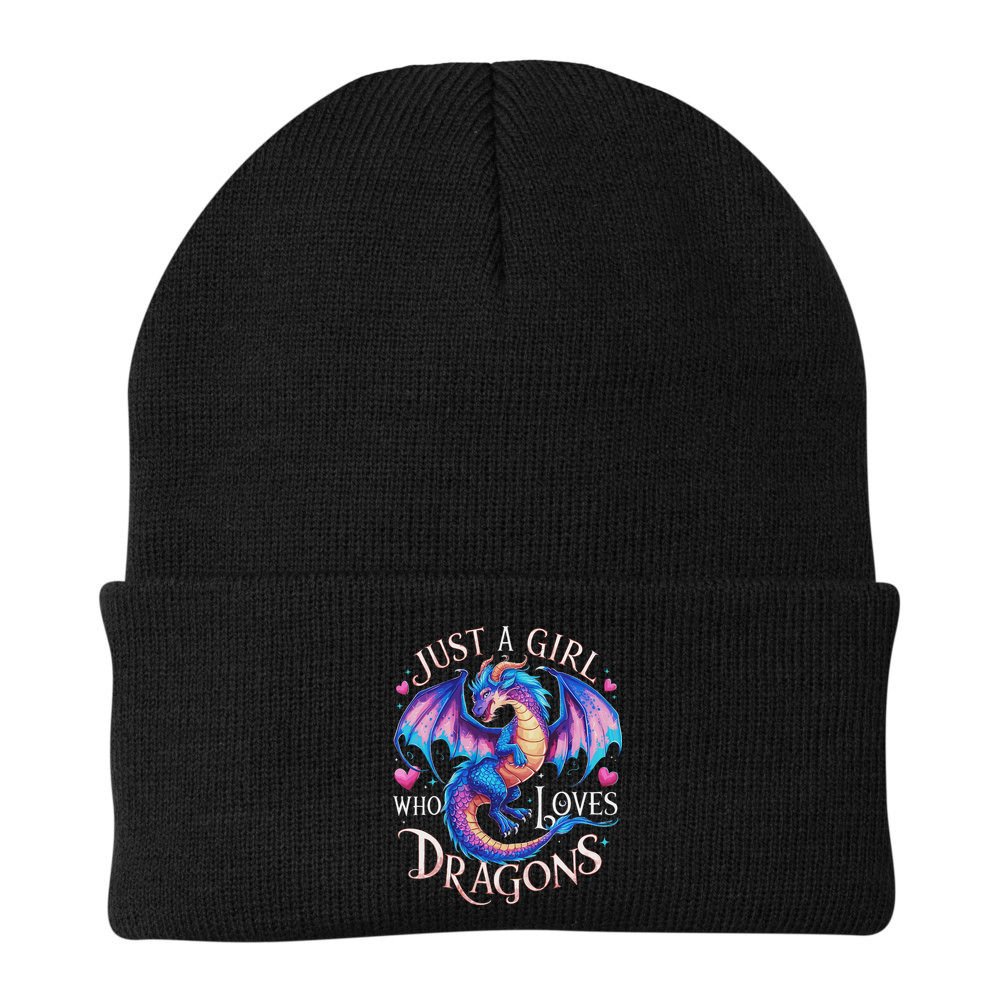 Just A Girl Who Loves Dragons Cute Dragon Beanie