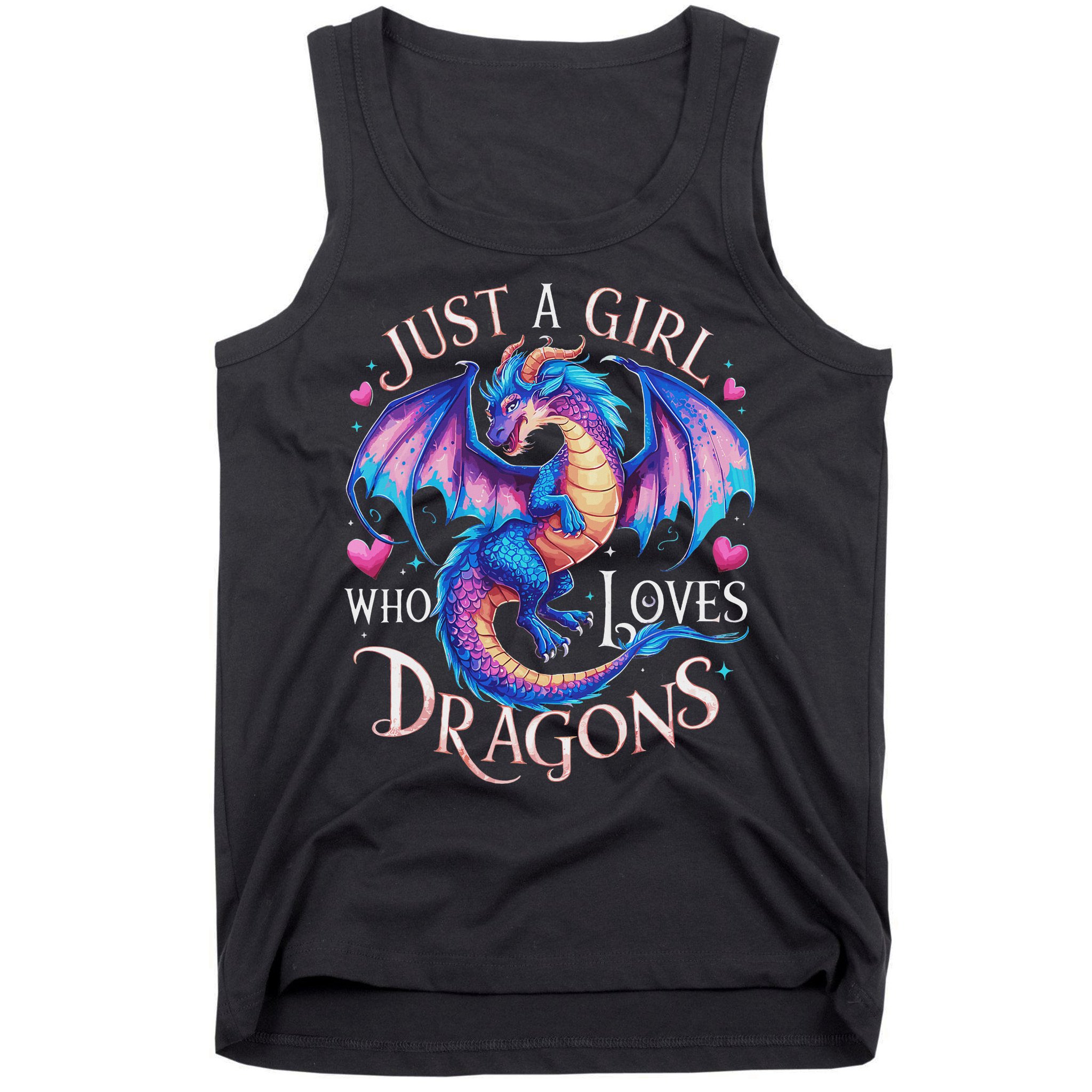 Just A Girl Who Loves Dragons Cute Dragon Tank Top