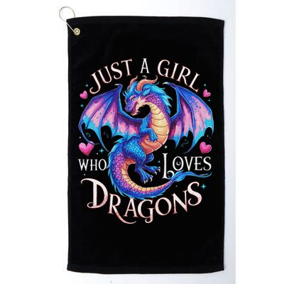 Just A Girl Who Loves Dragons Cute Dragon Golf Towel