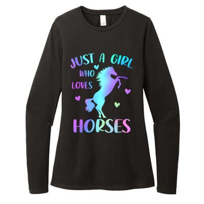 Just A Girl Who Loves Horses Womens CVC Long Sleeve Shirt