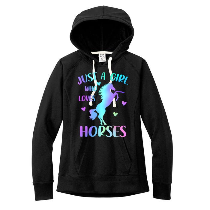 Just A Girl Who Loves Horses Women's Fleece Hoodie