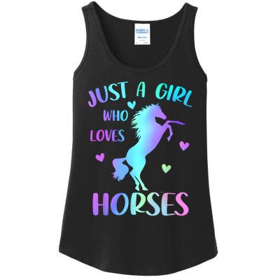 Just A Girl Who Loves Horses Ladies Essential Tank