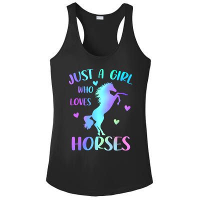 Just A Girl Who Loves Horses Ladies PosiCharge Competitor Racerback Tank