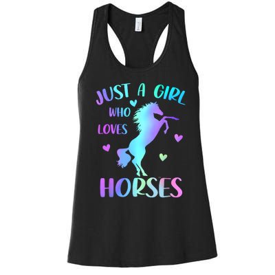 Just A Girl Who Loves Horses Women's Racerback Tank