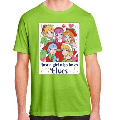 Just A Girl Who Loves Elves Anime Christmas Adult ChromaSoft Performance T-Shirt