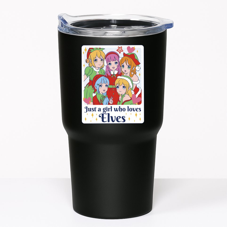 Just A Girl Who Loves Elves Anime Christmas Tumbler