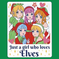 Just A Girl Who Loves Elves Anime Christmas Tall T-Shirt