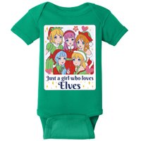 Just A Girl Who Loves Elves Anime Christmas Baby Bodysuit