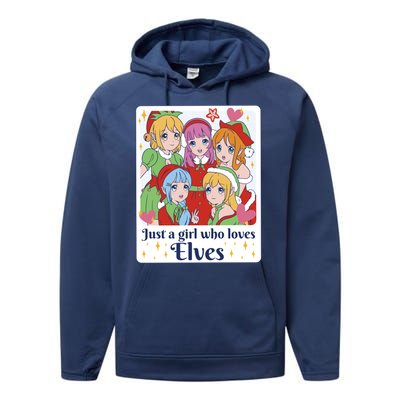 Just A Girl Who Loves Elves Anime Christmas Performance Fleece Hoodie