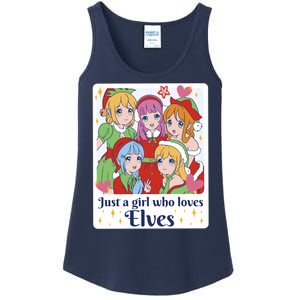 Just A Girl Who Loves Elves Anime Christmas Ladies Essential Tank