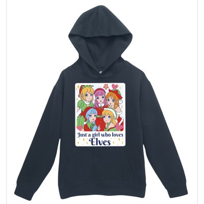 Just A Girl Who Loves Elves Anime Christmas Urban Pullover Hoodie